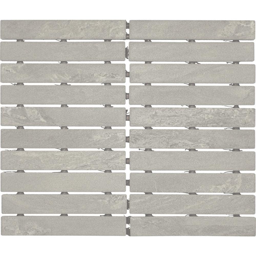 Daltile Bryne Mist 12 in. x 10 in. Glazed Ceramic Straight Joint Mosaic Tile (8.3 sq. ft./case)