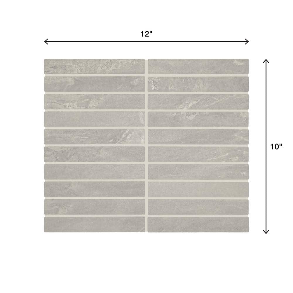 Daltile Bryne Mist 12 in. x 10 in. Glazed Ceramic Straight Joint Mosaic Tile (8.3 sq. ft./case)