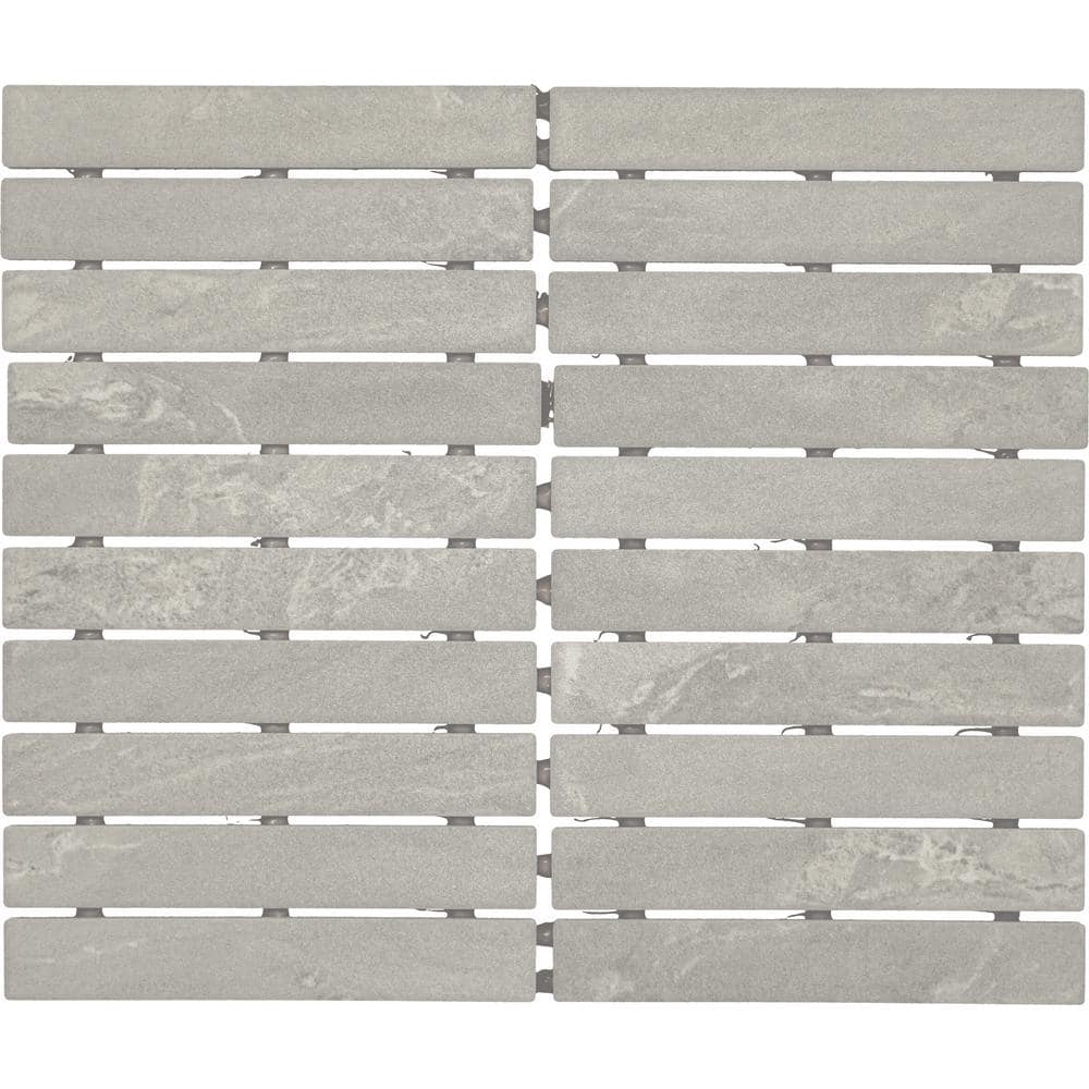 Daltile Bryne Mist 12 in. x 10 in. Glazed Ceramic Straight Joint Mosaic Tile (8.3 sq. ft./case)