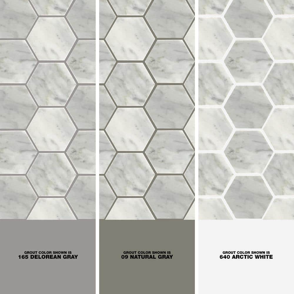 Daltile Restore Mist Honed 12 in. x 12 in. x 8 mm Marble Hexagon Mosaic Floor and Wall Tile (0.97 sq. ft. per Sheet)