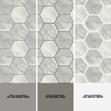 Daltile Restore Mist Honed 12 in. x 12 in. x 8 mm Marble Hexagon Mosaic Floor and Wall Tile (0.97 sq. ft. per Sheet)