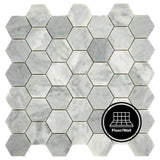 Daltile Restore Mist Honed 12 in. x 12 in. x 8mm Marble Hexagon Mosaic Floor and Wall Tile (0.97 sq. ft. per piece)