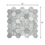 Daltile Restore Coastal Polished 11 in. x 11 in. x 8mm Marble Mosaic Floor and Wall Tile (0.9 sq. ft. per piece)