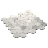 Daltile Restore Mist Honed 12 in. x 12 in. x 8mm Marble Hexagon Mosaic Floor and Wall Tile (0.97 sq. ft. per piece)