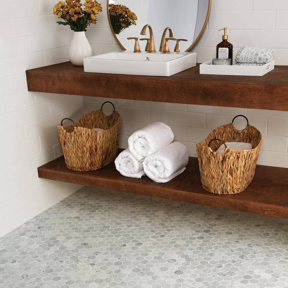 Daltile Restore Mist Honed 12 in. x 12 in. x 8mm Marble Hexagon Mosaic Floor and Wall Tile (0.97 sq. ft. per piece)