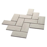 Marazzi Stonehollow 14 in. x 12 in. x 6.35 mm Mist Ceramic Herringbone Mosaic Floor and Wall Tile (0.67 sq. ft. per piece)