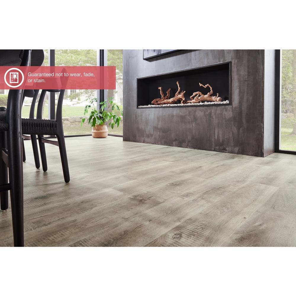 Pergo Outlast+ Mist Walters Oak 12 mm T x 7.4 in. W Waterproof Laminate Wood Flooring (19.63 sqft/case)