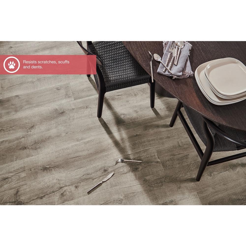 Pergo Outlast+ Mist Walters Oak 12 mm T x 7.4 in. W Waterproof Laminate Wood Flooring (19.63 sqft/case)