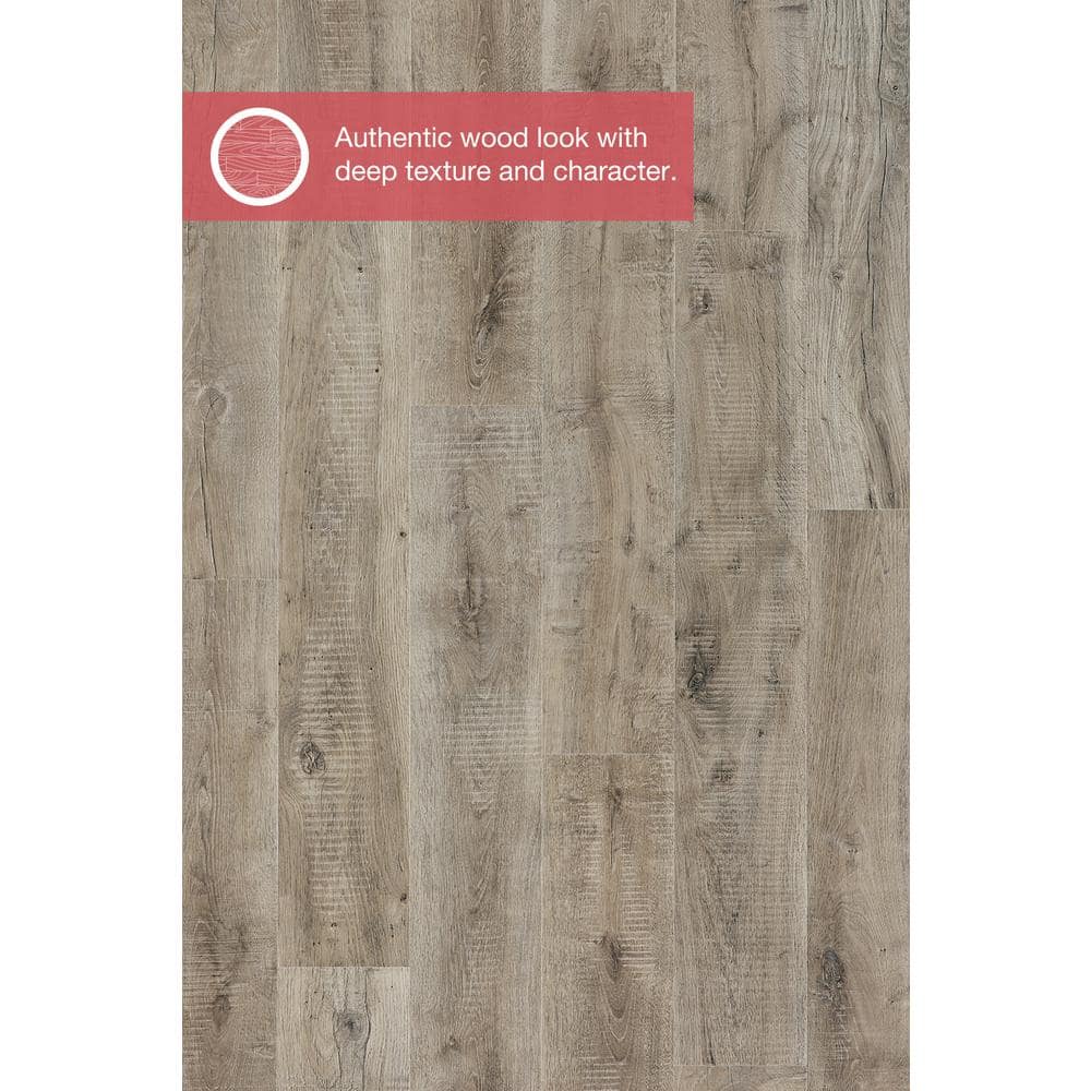 Pergo Outlast+ Mist Walters Oak 12 mm T x 7.4 in. W Waterproof Laminate Wood Flooring (19.63 sqft/case)