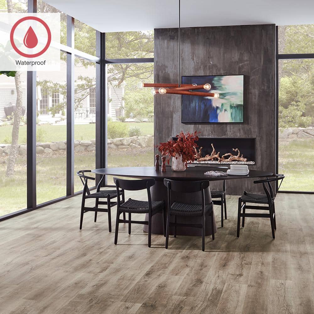 Pergo Outlast+ Mist Walters Oak 12 mm T x 7.4 in. W Waterproof Laminate Wood Flooring (19.63 sqft/case)