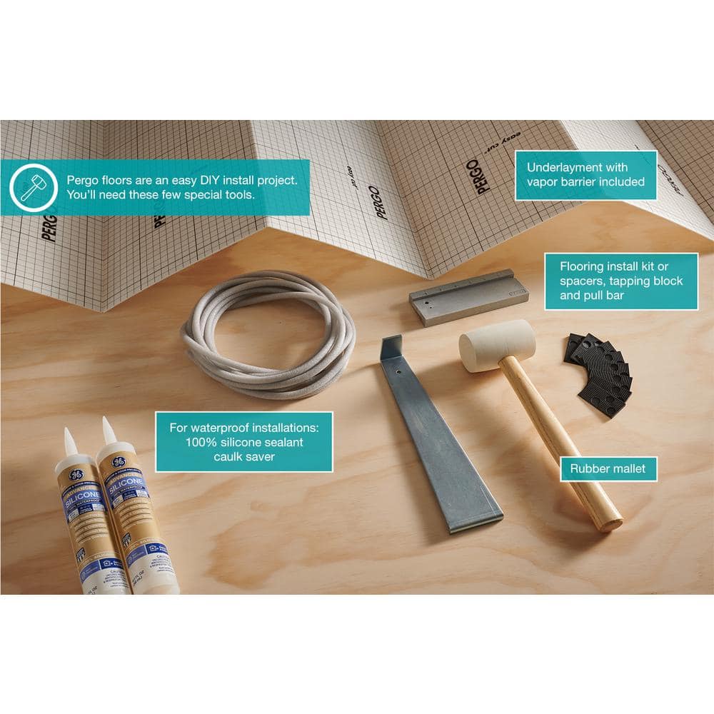 Pergo Outlast+ Mist Walters Oak 12 mm T x 7.4 in. W Waterproof Laminate Wood Flooring (19.63 sqft/case)