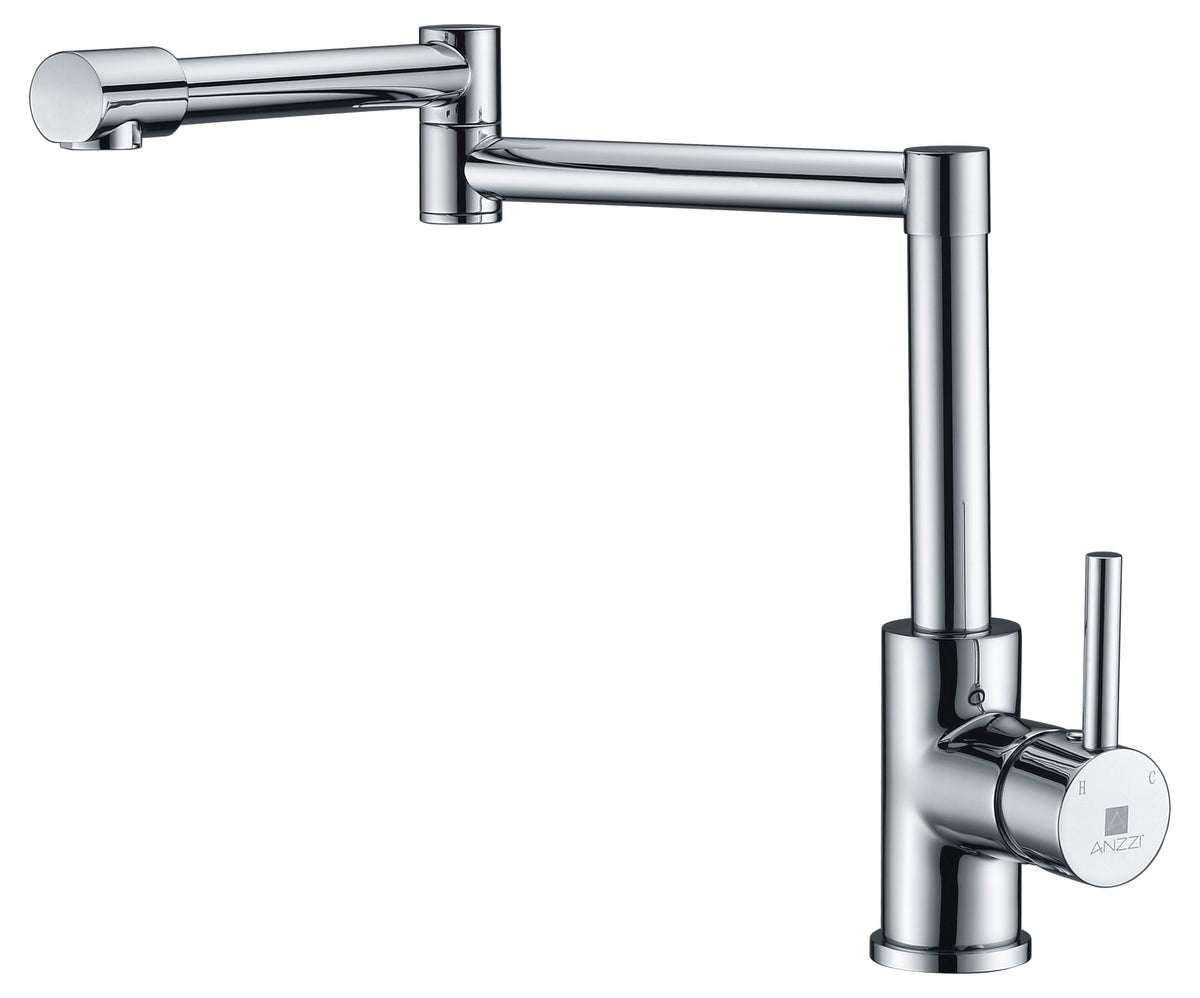 ANZZI Manis Series Deck-Mounted Pot Filler, Polished Chrome