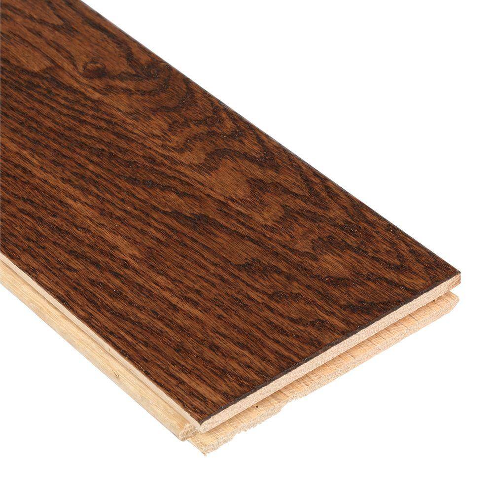 Bruce American Vintage Mocha Oak 3/4 in. T x 5 in. W Scraped Solid Hardwood Flooring (23.5 sq.ft./ctn)