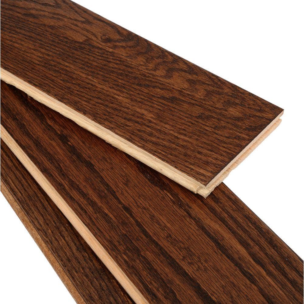Bruce American Vintage Mocha Oak 3/4 in. T x 5 in. W Scraped Solid Hardwood Flooring (23.5 sq.ft./ctn)