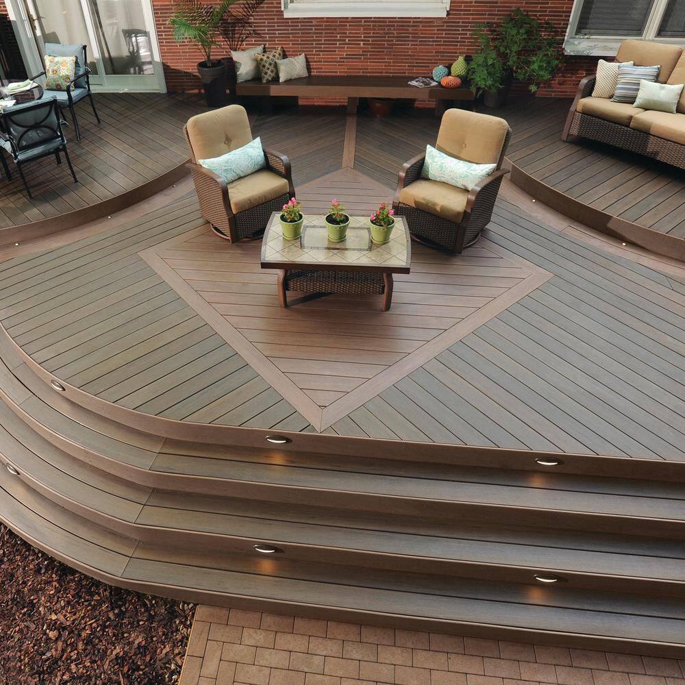 TimberTech Composite Legacy 1 in. x 6 in. x 1 ft. Grooved Mocha Composite Sample (Actual: 0.94 in. x 5.36 in. x 1 ft)