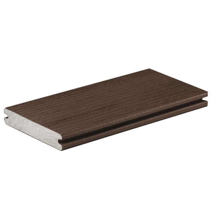 TimberTech Composite Legacy 1 in. x 6 in. x 1 ft. Grooved Mocha Composite Sample (Actual: 0.94 in. x 5.36 in. x 1 ft)
