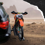 Mockins 510 lbs. Capacity Steel Hitch Mount Dirt Bike Carrier 73" Motorcycle Carrier with Loading Ramp, Straps and Stabilizer