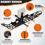 Mockins 510 lbs. Capacity Dirt Bike Hitch Hauler - Ramp Free, Tilting Design for Easy 1-Person Loading - Gas Can Attachment
