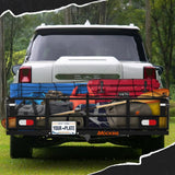 Mockins 500lb. Cap. 60 in. x 24 in. x 14 in. Rustproof High Rail Hitch Mount Cargo Carrier Basket - License Holder, 2 in. Raise