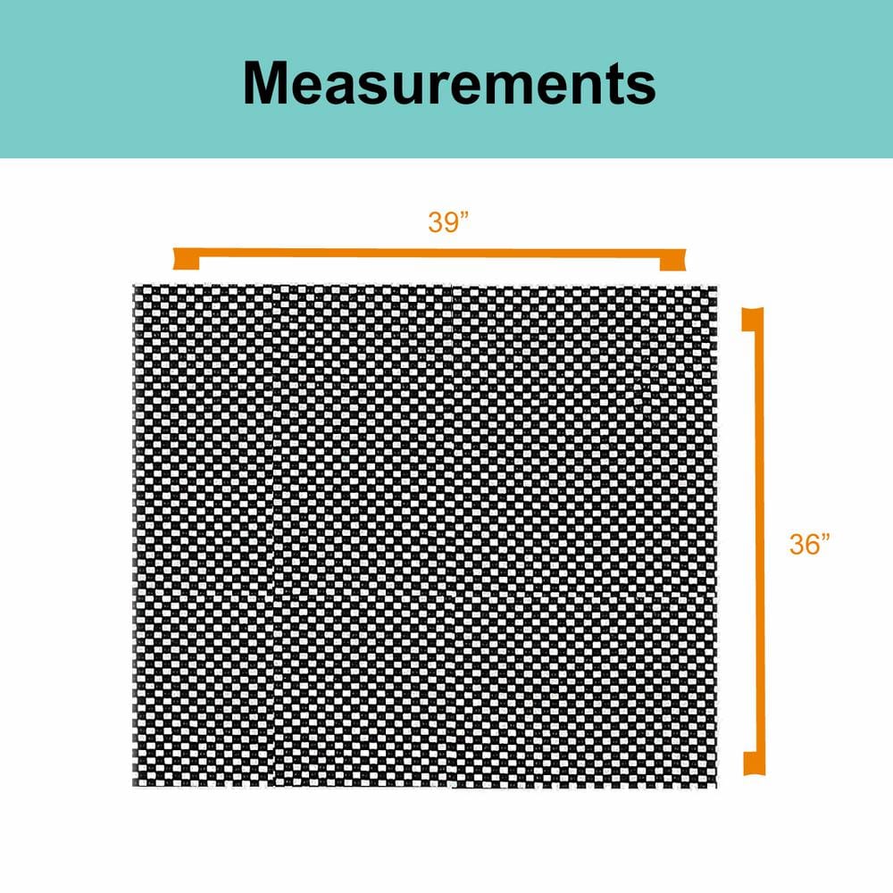 Mockins 39 in. x 36 in. Protective Non-Slip Car Roof Mat with Extra Cushioning - Black