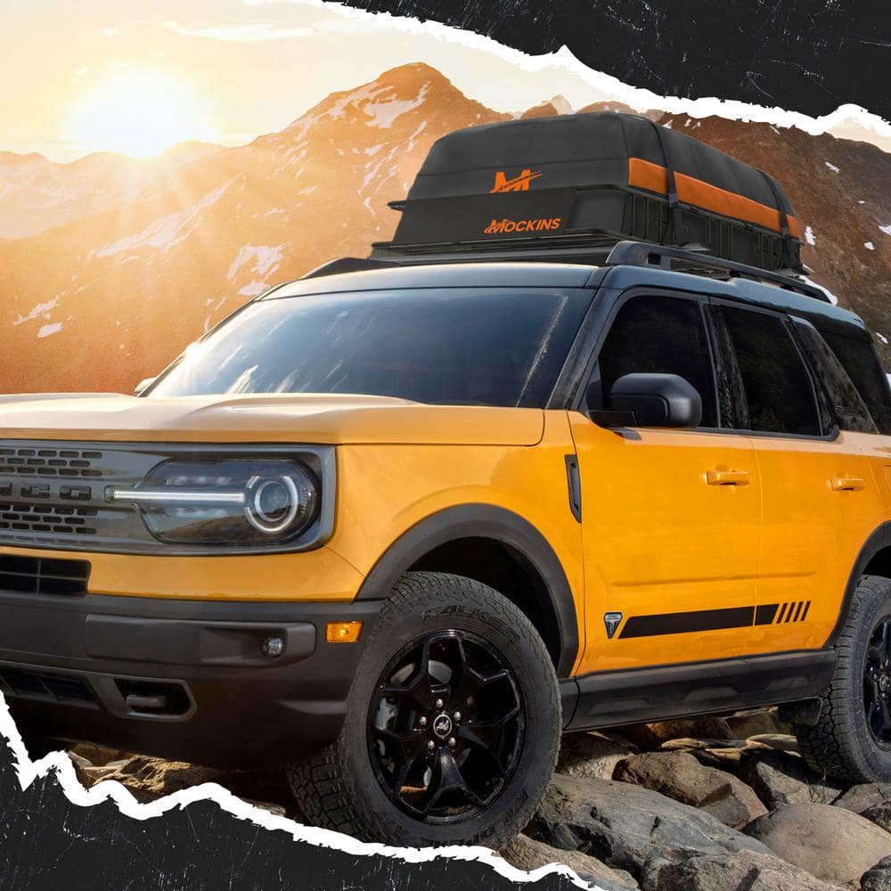 Mockins 35-50 in. L x 36 in. W x 4.5 in. H Extendable Rooftop Cargo Carrier - 250 lbs. Capacity Roof Rack with Net and Straps