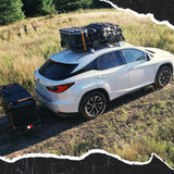 Mockins 260 lbs. Capacity Extendable Roof Rack Rooftop Cargo Carrier with Net and Ratchet Straps, Extends from 43-64 in. Long