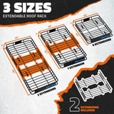 Mockins 84 in. x 39 in. x 6 in. Expandable Rooftop Cargo Carrier with 35 cu. ft. Waterproof Cargo Bag, Net, and Straps