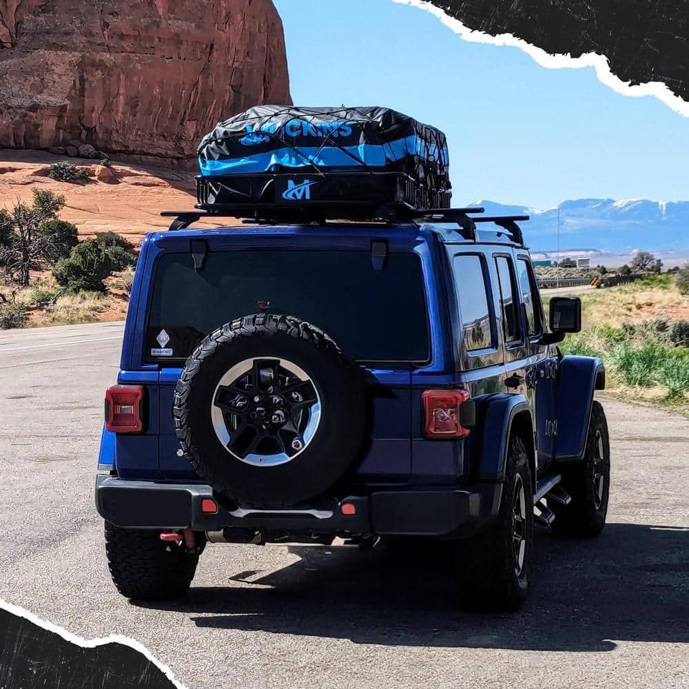 Mockins 84 in. x 39 in. x 6 in. Expandable Rooftop Cargo Carrier with 35 cu. ft. Waterproof Cargo Bag, Net, and Straps