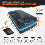 Mockins 84 in. x 39 in. x 6 in. Expandable Rooftop Cargo Carrier with 35 cu. ft. Waterproof Cargo Bag, Net, and Straps