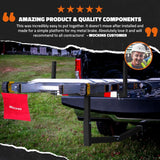 Mockins 750 lbs. Capacity Pickup Truck Bed Extender with Flag, Stabilizer and Ratchet Straps, 2-in-1 Design
