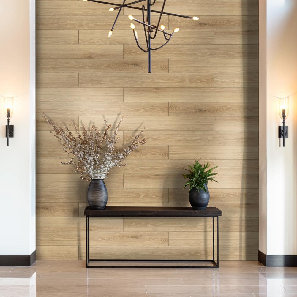 Modena Natural Beige 9 in. x 47 in. Matte Porcelain Floor and Wall Tile (12 sq. ft./Case)