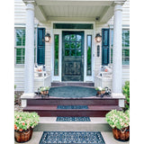 Krosswood 36 in. x 80 in. Rustic Knotty Alder Arch Top 9‑Lite Clear Glass with V-Panel Unfinished Wood Front Door Slab