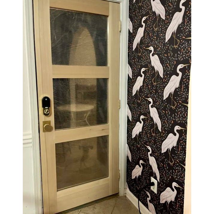 Krosswood Doors 36 in. x 80 in. Contemporary Hemlock 3-Lite Clear Glass Unfinished Exterior Wood Door Slab