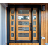 Krosswood Doors 36 in. x 80 in. Contemporary Hemlock 5-Lite Clear Glass Unfinished Wood Front Door Slab