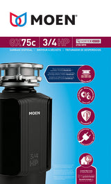 Moen GX75C 3/4-HP Continuous Feed Garbage Disposal with SoundSHIELD Noise Insulation