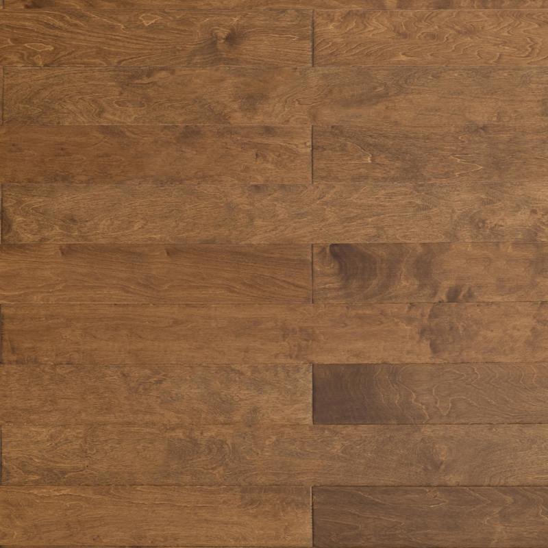 Mohawk Basics 5" Handscraped Engineered Birch Hardwood Flooring, 3/8" Thick, 5-Ply – 23 sq. ft. per Carton (Cafe Birch)