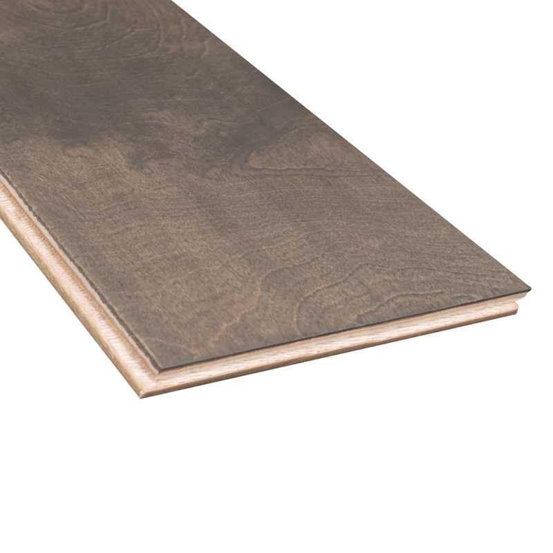 Mohawk Basics 5" Handscraped Engineered Birch Hardwood Flooring, 3/8" Thick, 5-Ply – 23 sq. ft. per Carton (Cafe Birch)