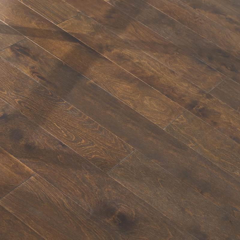 Mohawk Advance 6.5 in. Wire Brushed Engineered Yellow Birch Hardwood Flooring, 7‑Ply – 3/8 in. Thick – 26.15 Sq. Ft. per Carton (Butter Birch)