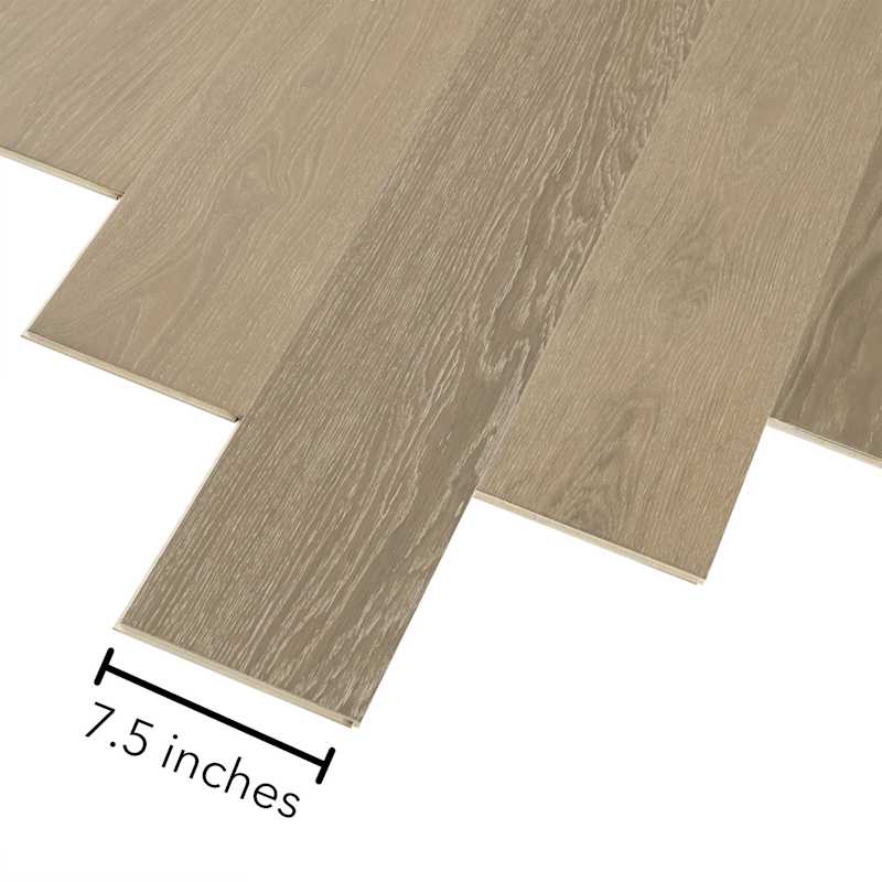 Mohawk Elite 7.5" Wire Brushed Engineered European White Oak Flooring, 3/8" Thick, 7‑Ply – Sold by Carton (27.41 SF/Carton)