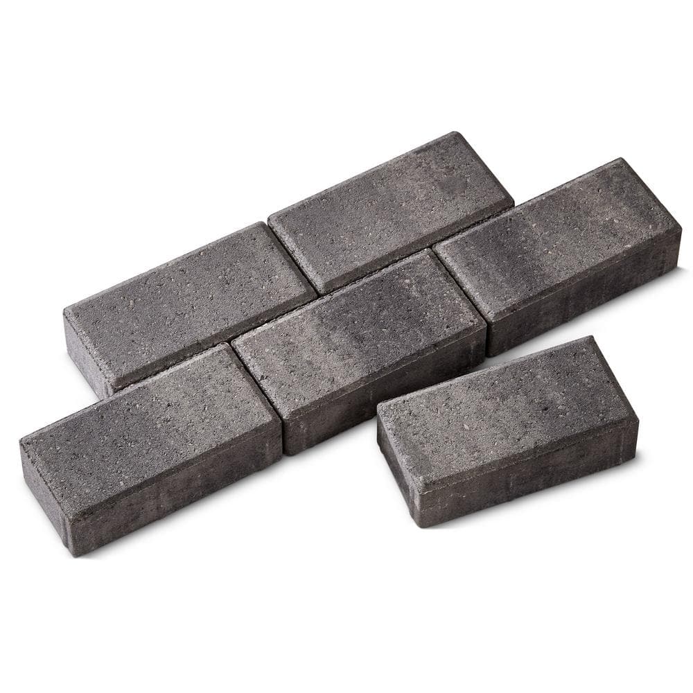 interlock Holland 8.5 in. x 4.25 in. x 2.375 in. Rectangle Moonlight Gray FM Concrete Paver ( 280-pieces/69 sq. sf./Pallet)