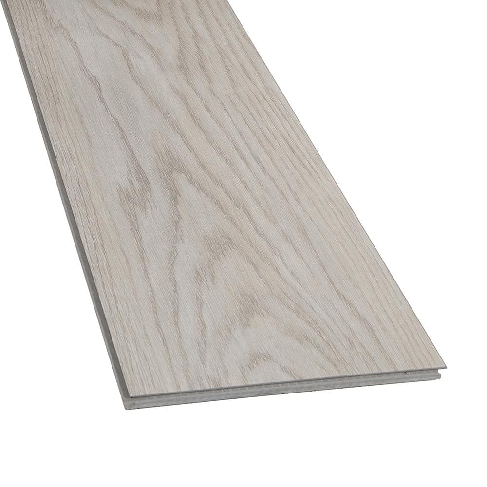 DuraDecor Liz Marie's Moonlight Silver 20 MIL x 7 in. W x 48 in. L Click Lock Waterproof Lux Vinyl Plank Flooring (23.2 sqft/case)