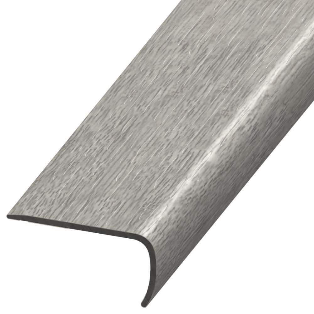 DuraDecor Liz Marie's Modern Maven Moonlight Silver 1 in. T x 2 in. W x 94 in. L Stair Nose Molding