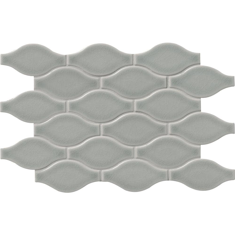 MSI Morning Fog 10.75 in. x 17 in. Glossy Ceramic Floor and Wall Tile (11.2 sq. ft./Case)