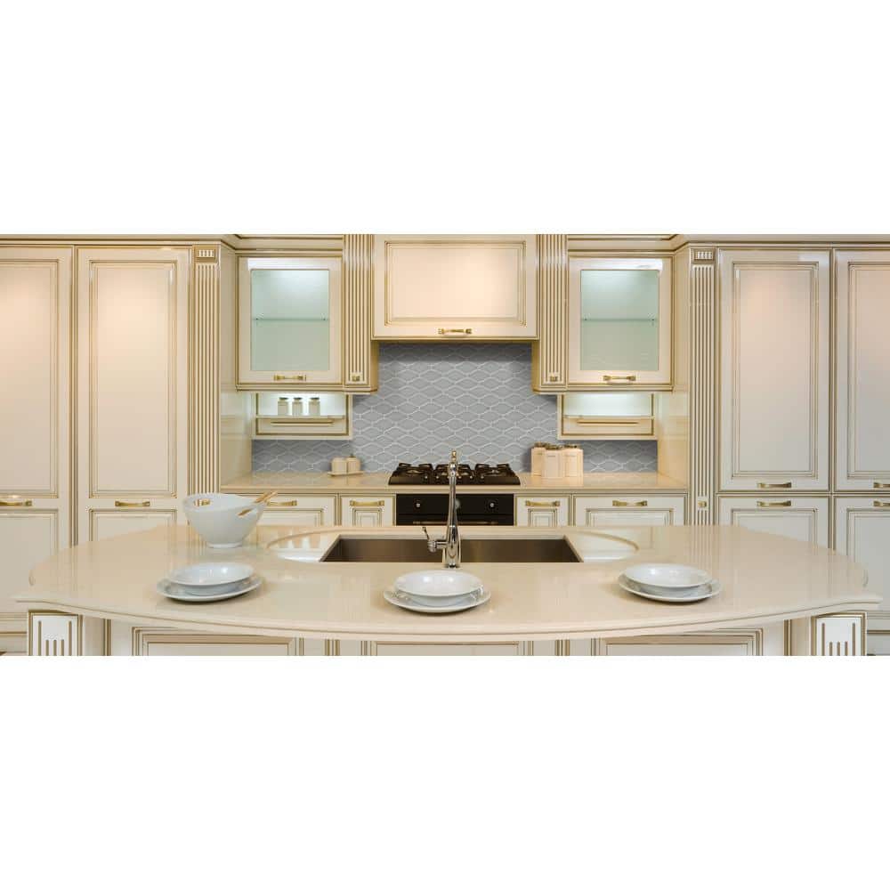 MSI Morning Fog 10.75 in. x 17 in. Glossy Ceramic Floor and Wall Tile (11.2 sq. ft./Case)