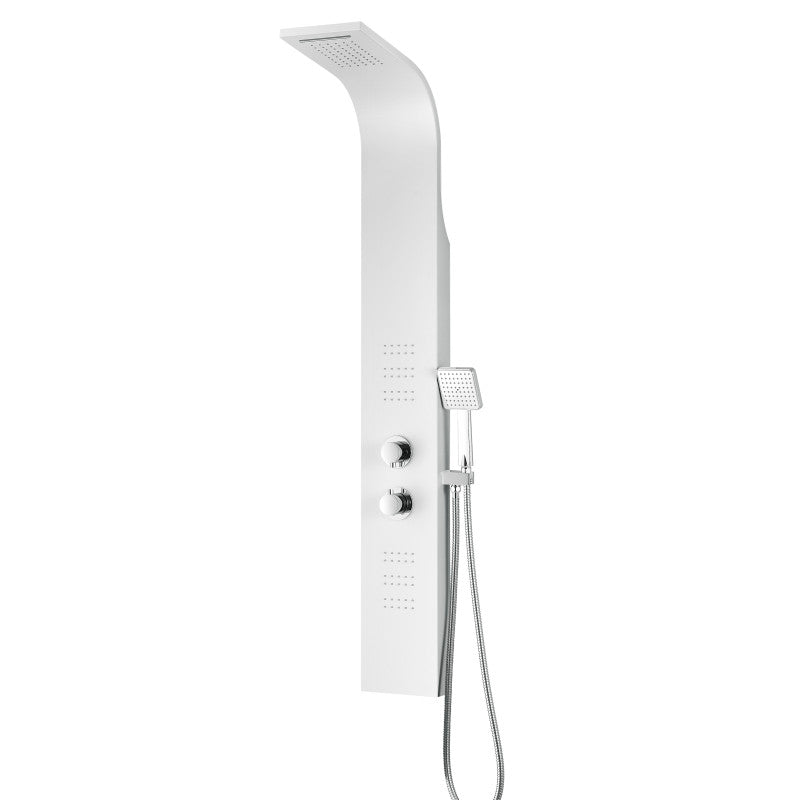 ANZZI Arena White 2-Spray Shower Panel System (Valve Included)