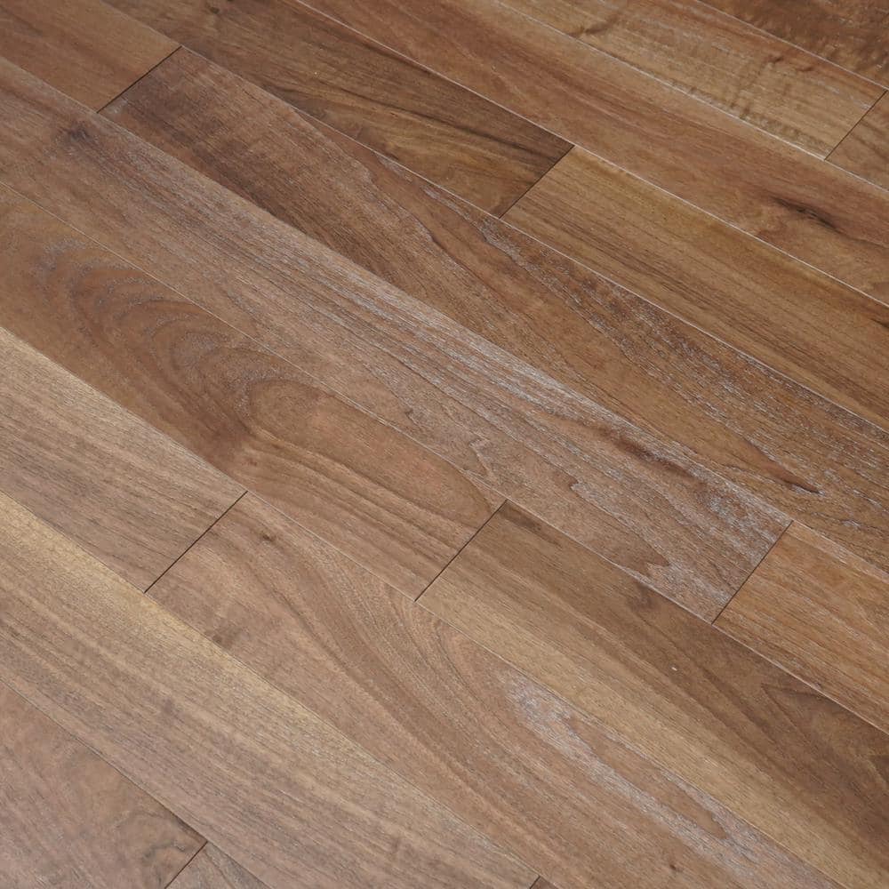 Dekorman Muenchen Walnut 1/2 in. T x 5 in. W Tongue and Groove Smooth Texture Engineered Hardwood Flooring (26.25 sq. ft./Case)