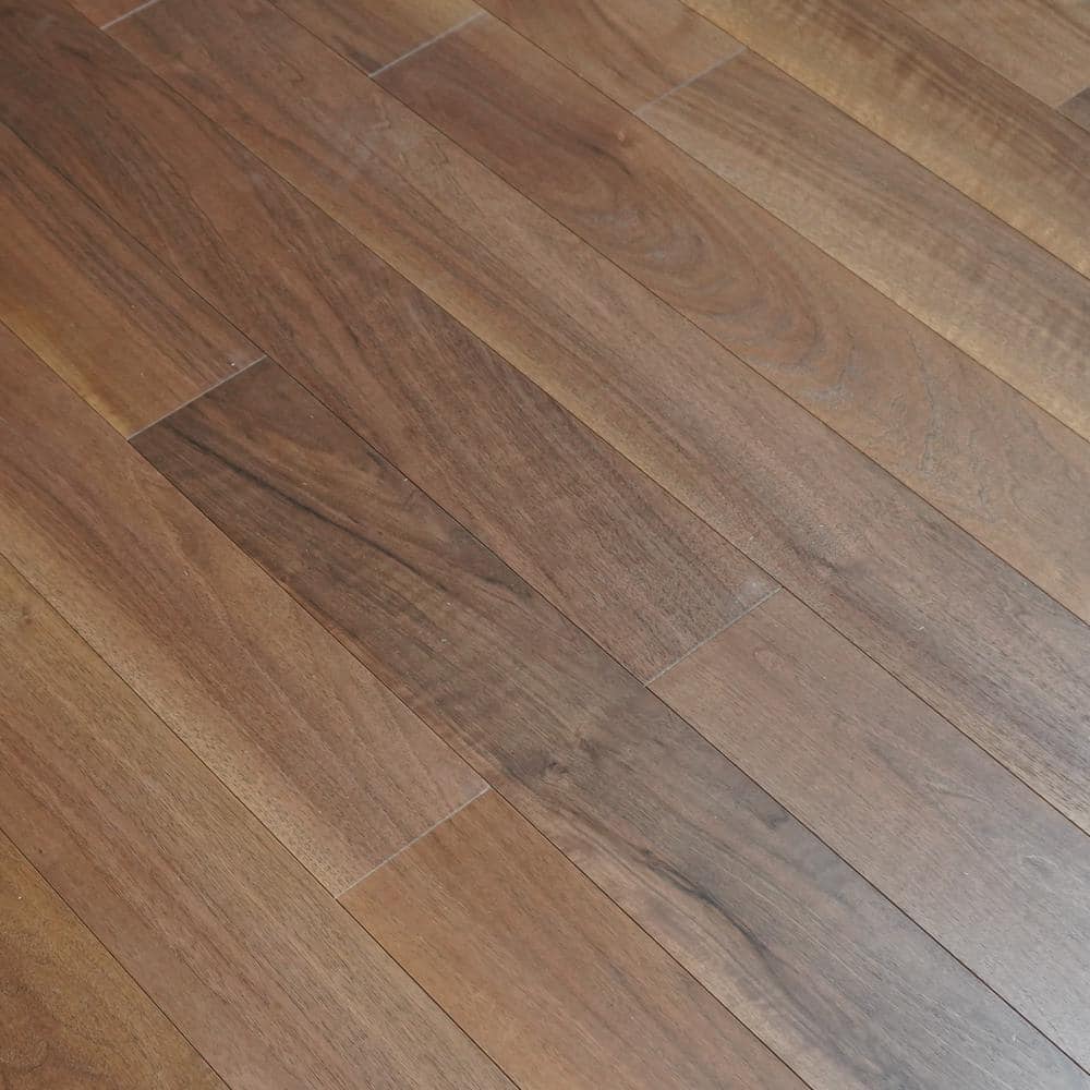 Dekorman Muenchen Walnut 1/2 in. T x 5 in. W Tongue and Groove Smooth Texture Engineered Hardwood Flooring (26.25 sq. ft./Case)
