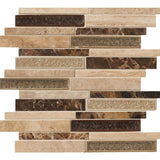 MSI Stonegate Interlocking 12 in. x 12 in. x 8 mm Glass Stone Blend Mesh-Mounted Mosaic Wall Tile (1 sq. ft.)