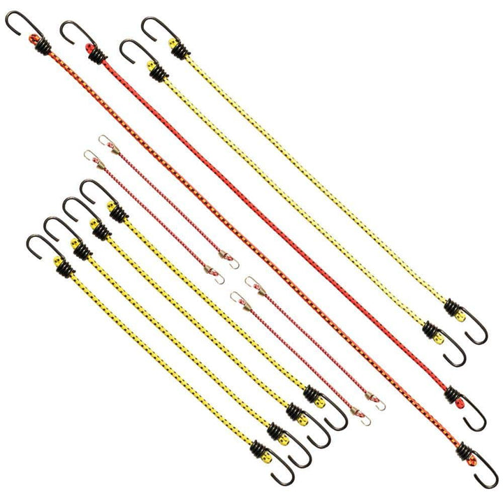 Keeper Assortment Bungee Cord with Hooks (12-Pack) – 10/18/24/30/36 in.