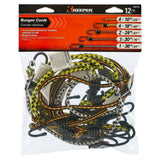 Keeper Assortment Bungee Cord with Hooks (12-Pack) – 10/18/24/30/36 in.